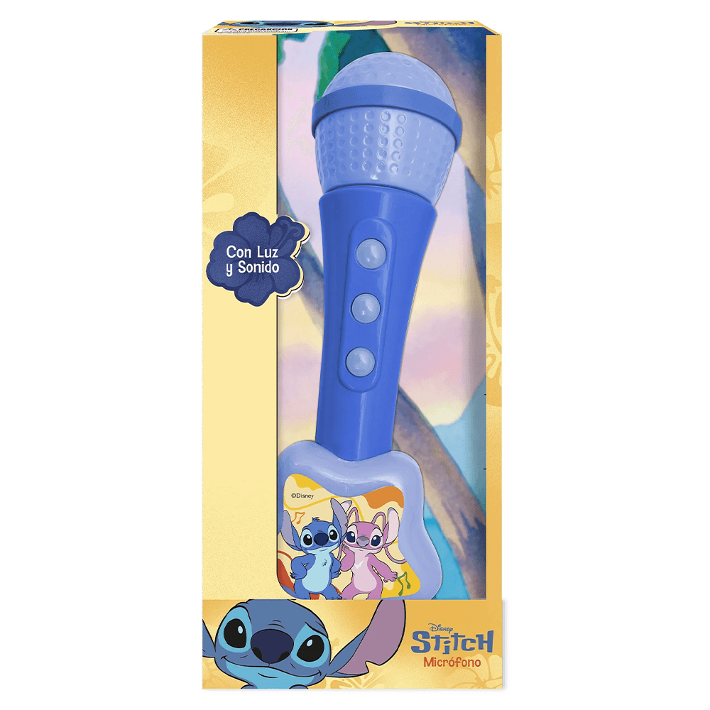 Microfono Con Luz Y Sonido Stitch Disney