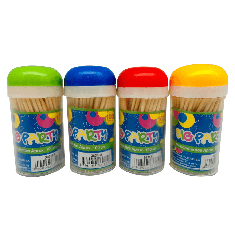 Frasco Mondadientes 100 Unidades Aprox  Big Party