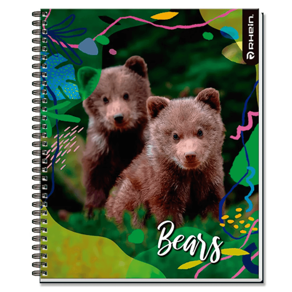Cuaderno Universitario Wild Life 100 Hojas Cuadros 7 Mm Diseño 1 Rhein