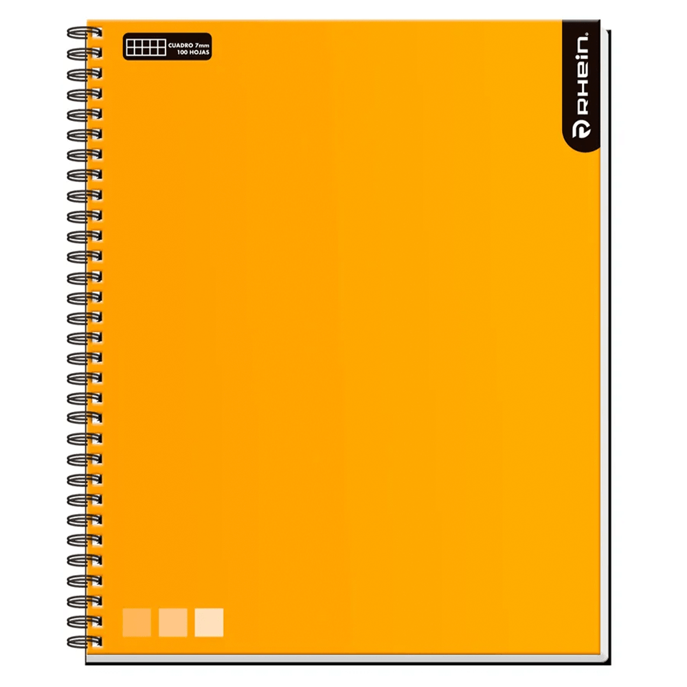 Cuaderno Universitario One Color 100 Hojas 7 Mm Amarillo Rhein