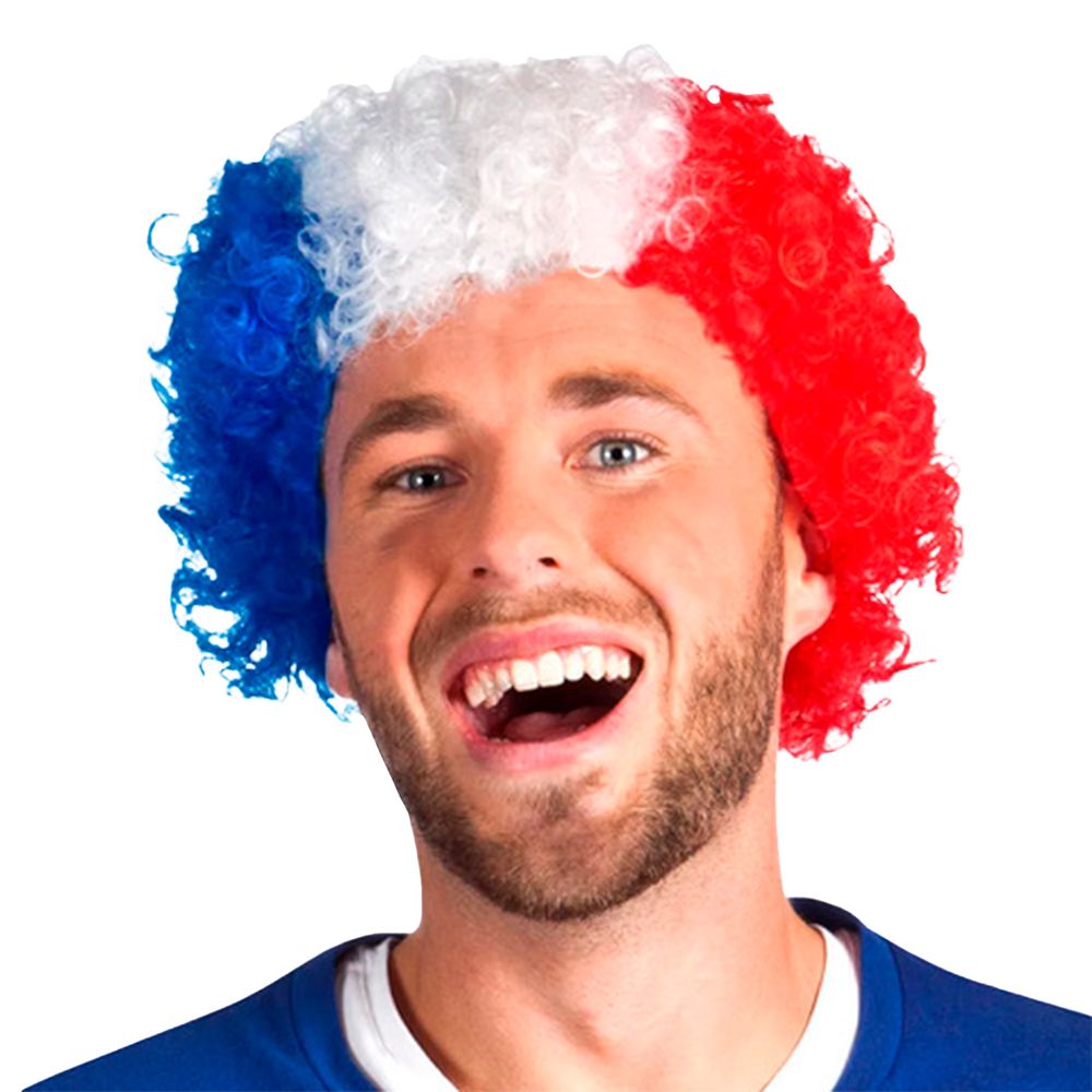 Peluca Payaso Tricolor 100 Gr Fiastas Patrias Big Party