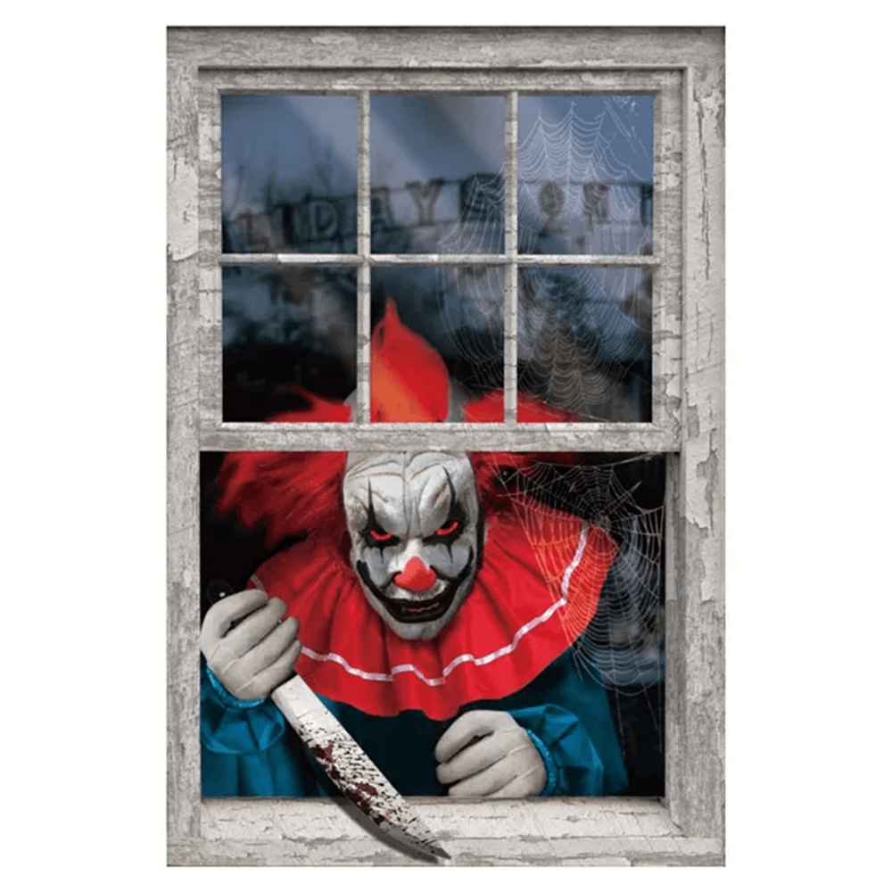 Deco Ventana Payaso Satanico Fiestamania