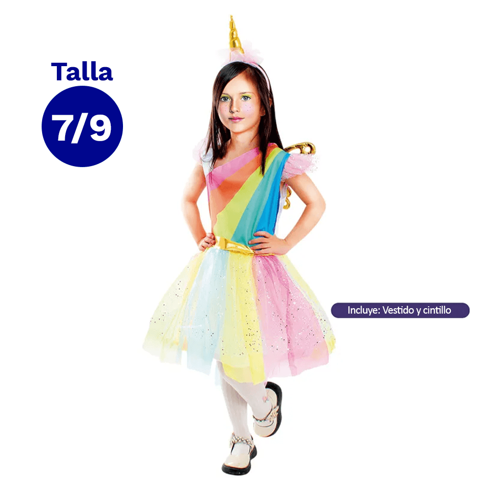 Disfraz Infantil Unicornio 7-9 Años Fiestamania
