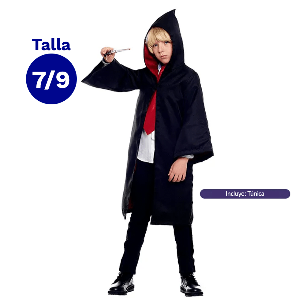 Traje Aprendiz De Mago Talla 7-9 Fiestamania