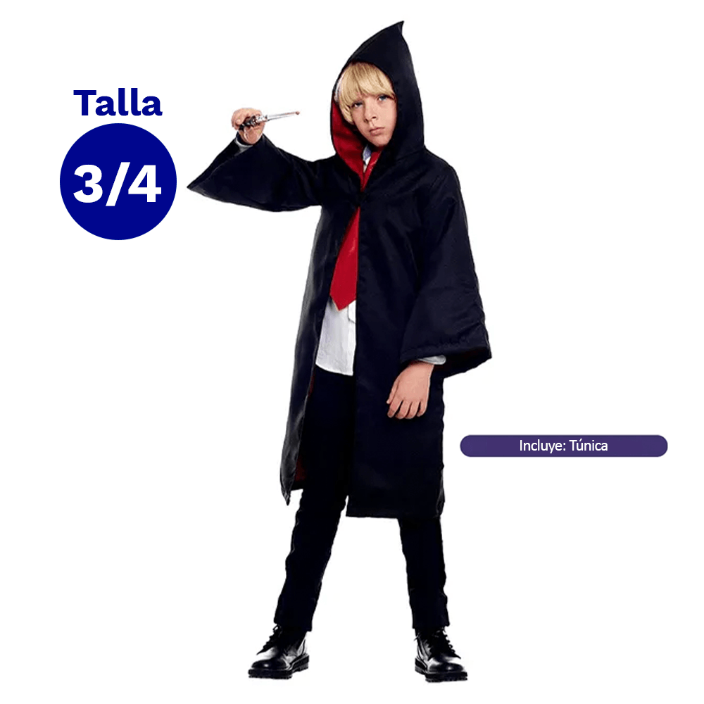 Traje Aprendiz De Mago Talla 3-4 Fiestamania