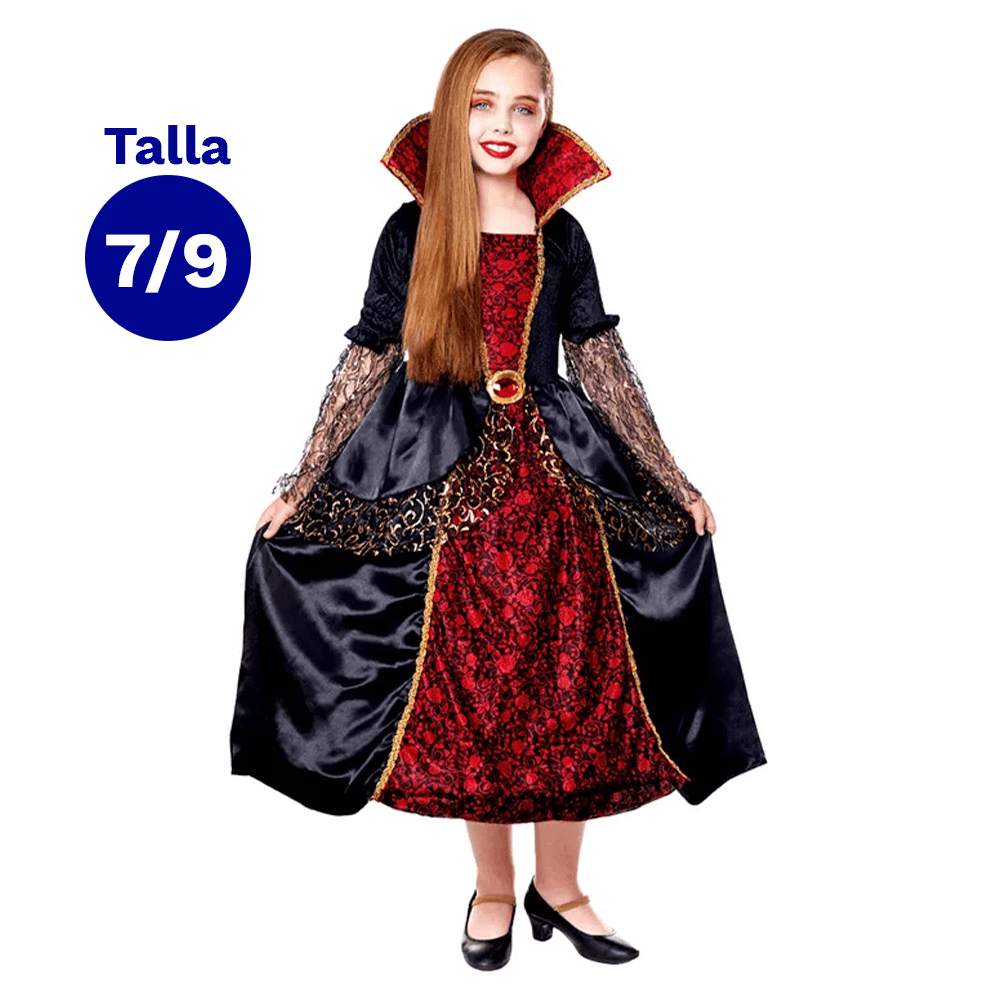 Traje Vampiresa Magic Talla 7-9 Fiestamania