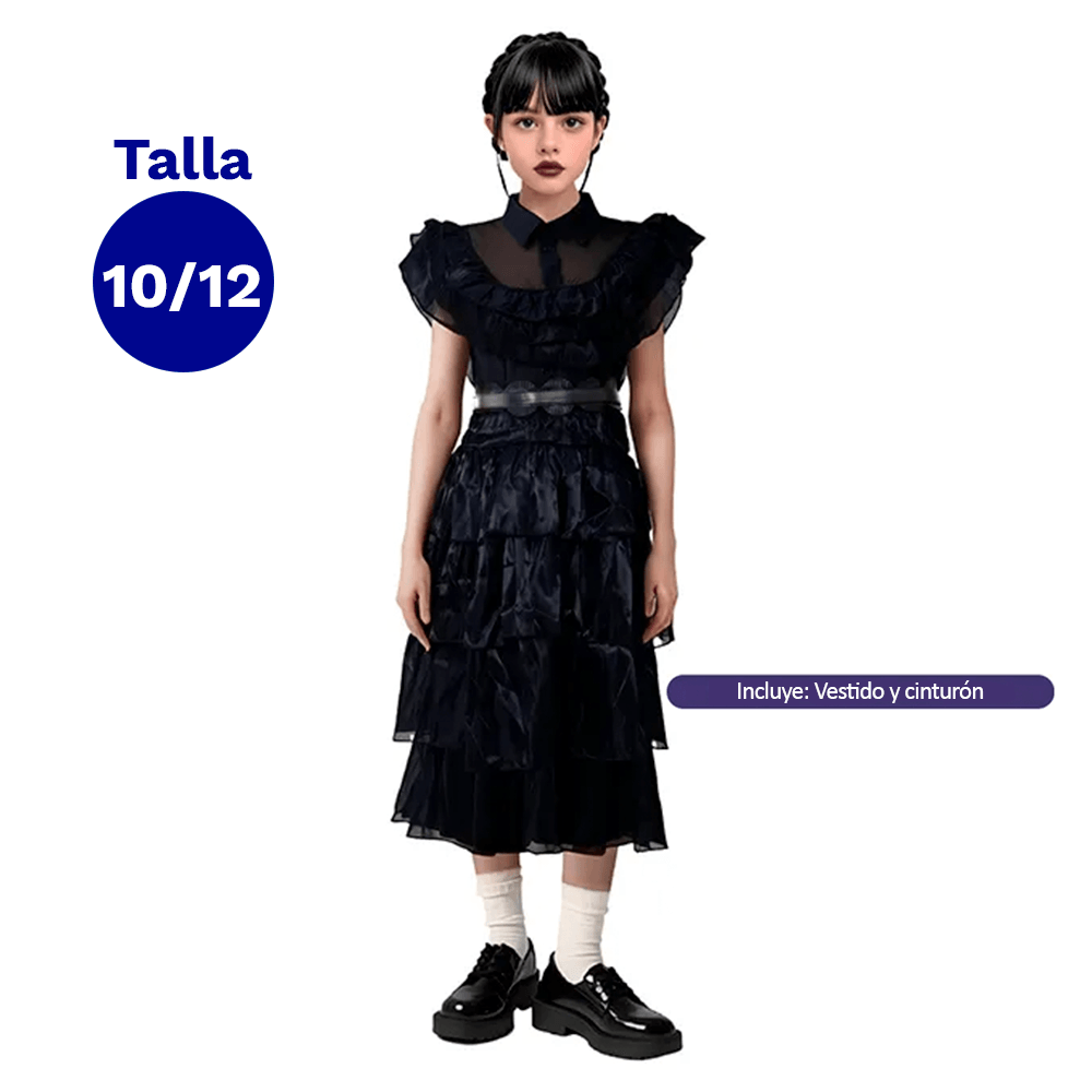 Traje Merlina Baile Talla 10-12 Fiestamania