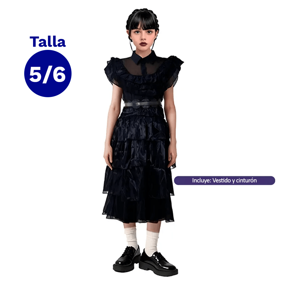 Traje Merlina Baile Talla 5-6 Fiestamania