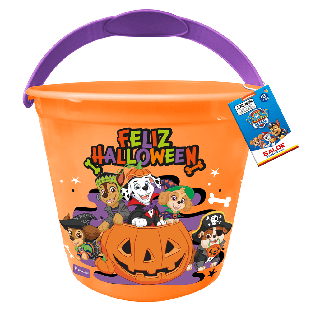 Balde Halloween 21 x 15 Cm Paw Patrol