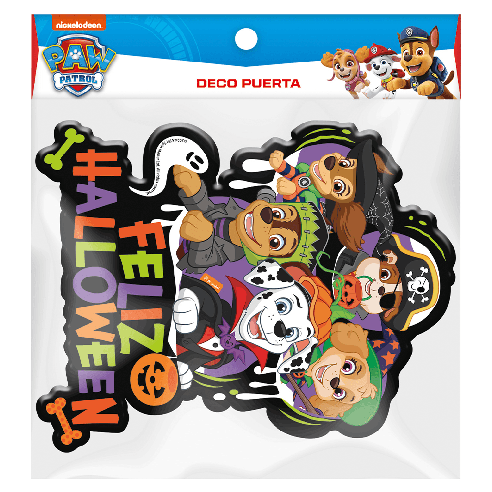 Deco Puerta Halloween 28 x 22 Cm Paw Patrol