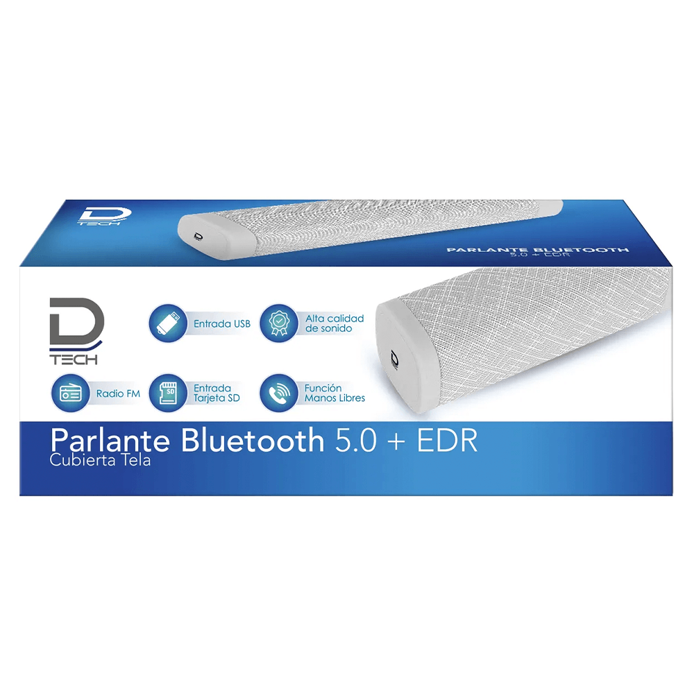 Parlante Bt 5 0 Edr Cub Tela Blanco Datacom