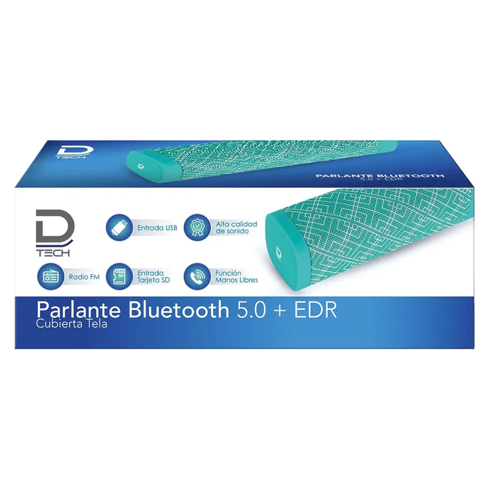 Parlante Bt 5 0 Edr Cub Tela Turquesa Datacom