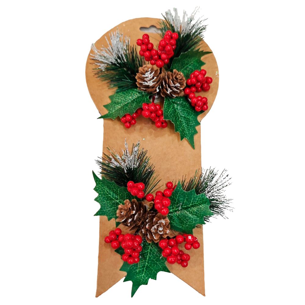 Set 2 Flor Pino Navidad Big Party