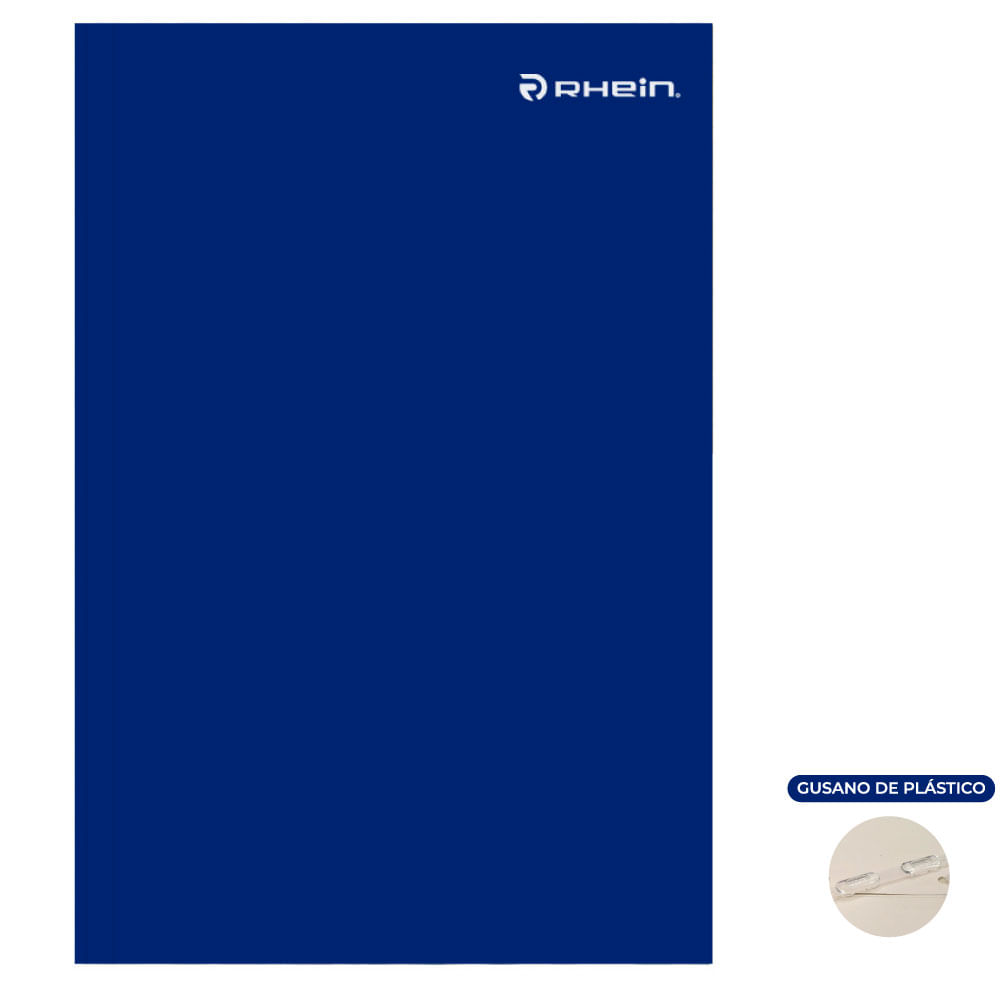 Carpeta Cartulina Pigmentada Con Gusano Oficio Azul Rhein