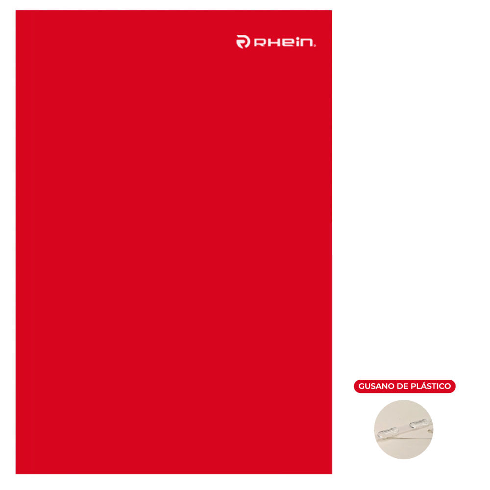 Carpeta Cartulina Pigmentada Con Gusano Oficio Rojo Rhein