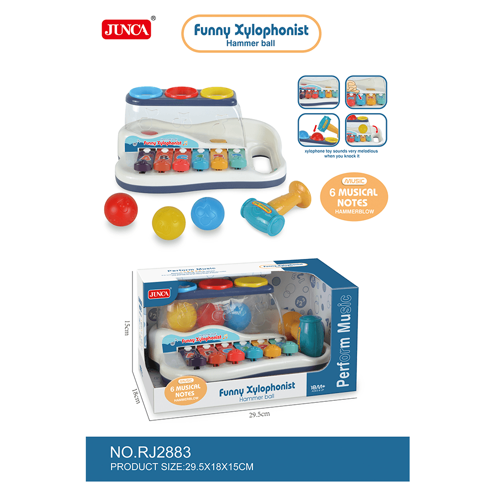 Didáctico 2 En 1 Xilofono + Pelotas 30 x 15 Cms Nobel Toys