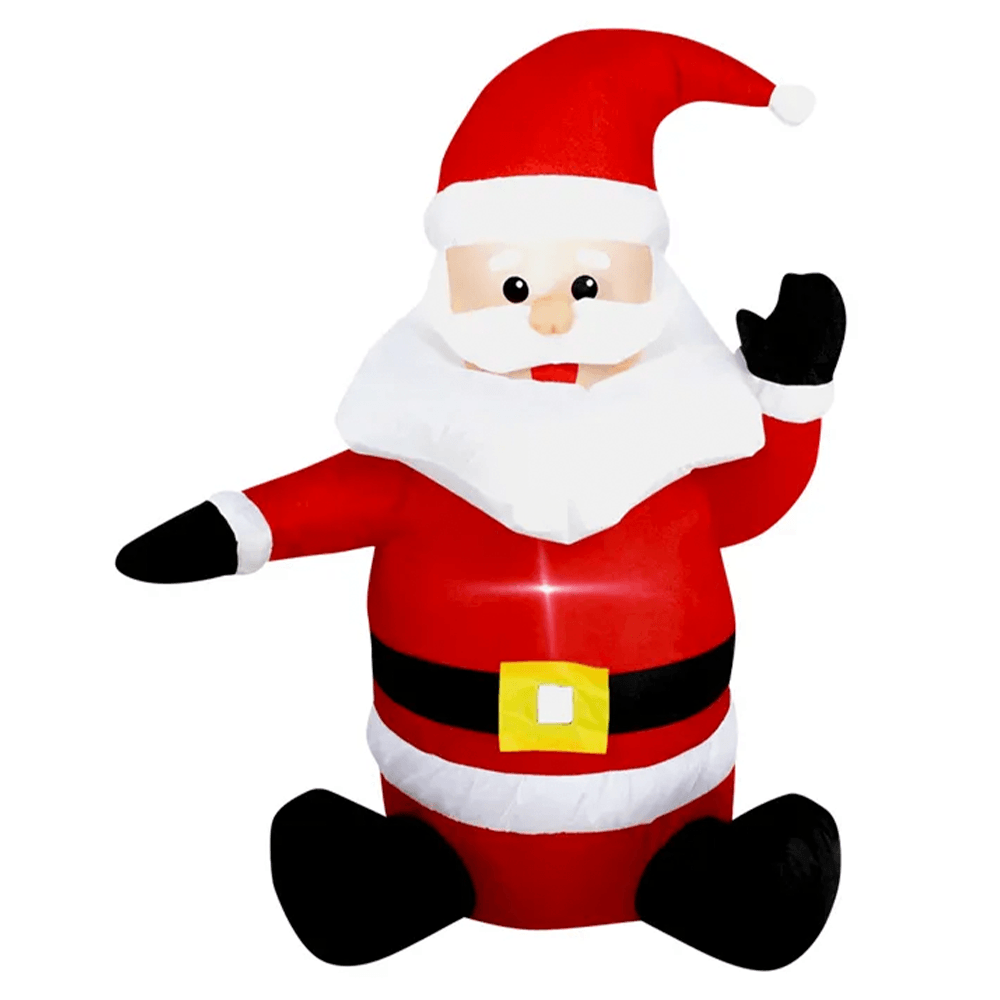 Decoración Papa Noel Inflable Led 120 Cm Fiestamania