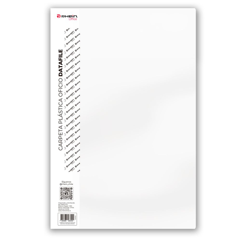 Carpeta Plastica Con Gusano Oficio Datafile Blanca Rhein