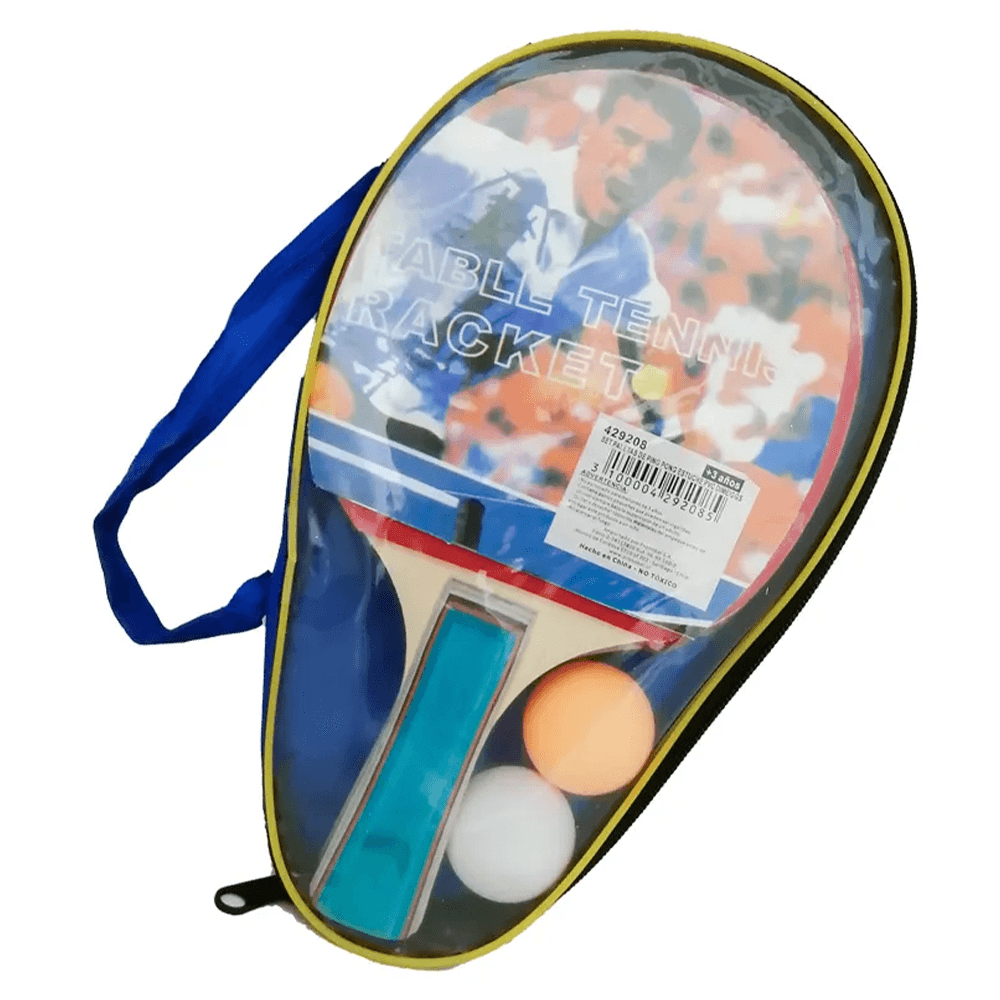Set Paletas De Ping Pong Estuche Pvc J Dimeiggs