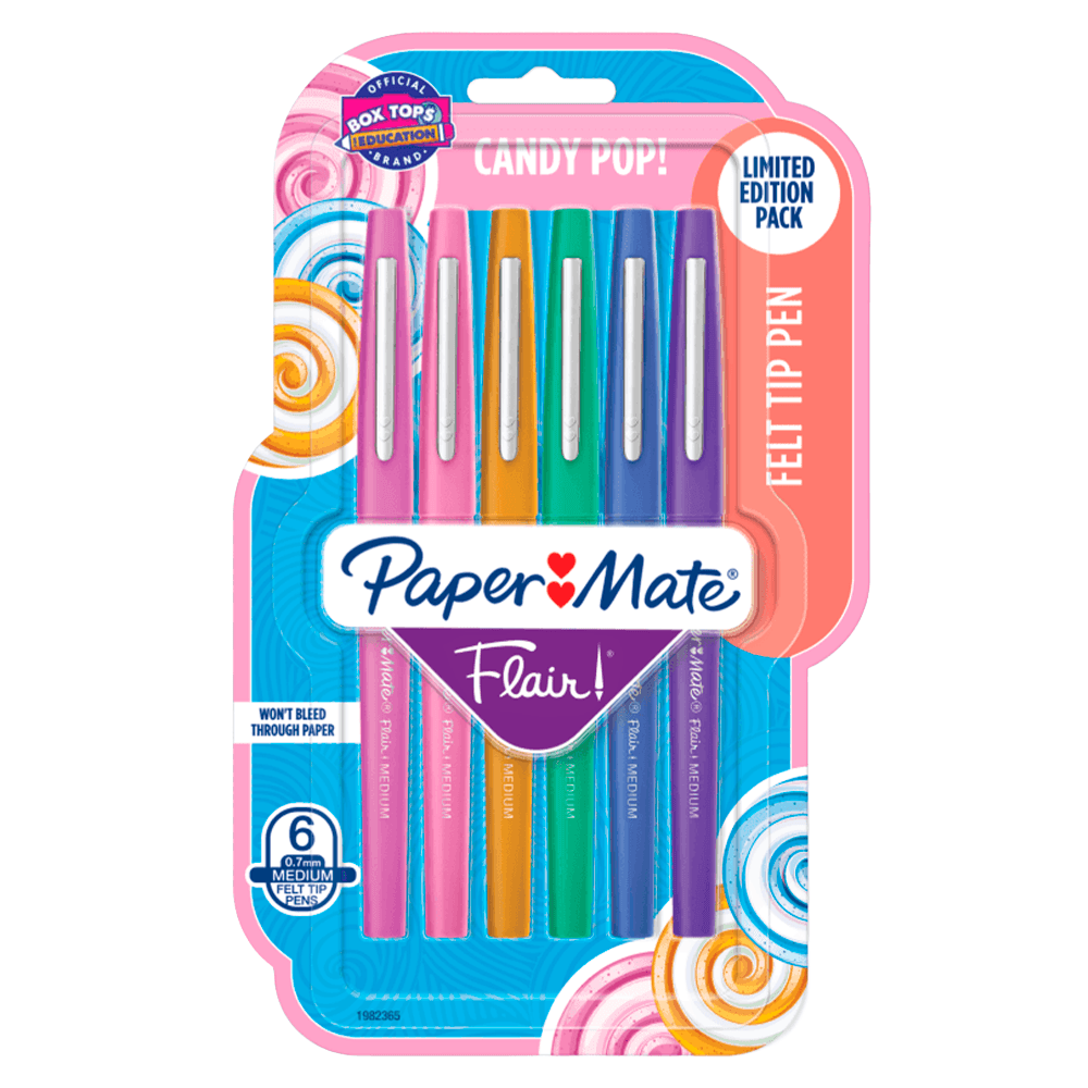 Marcadores Flair Candy Pop Medium 6/Cd Paper Mate