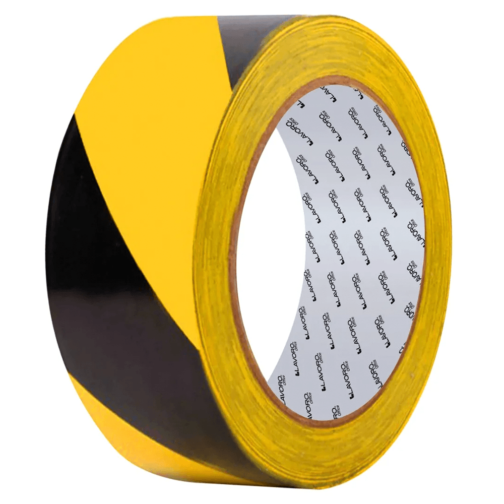 Cinta Delimitadora 15 Mt x 50 Mm Amarillo Y Negro Lavoro