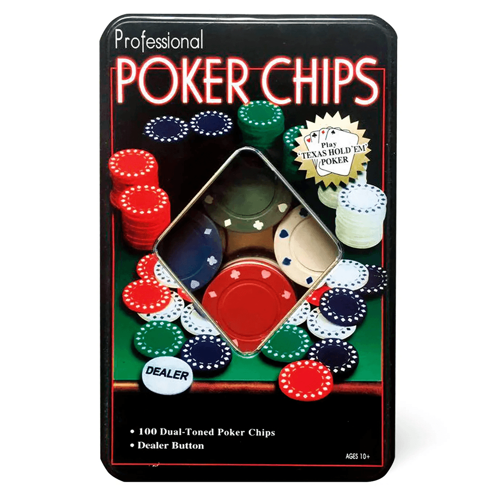 Juego De Salon Poker  100 Fichas En Caja Metalica Nobel Gift