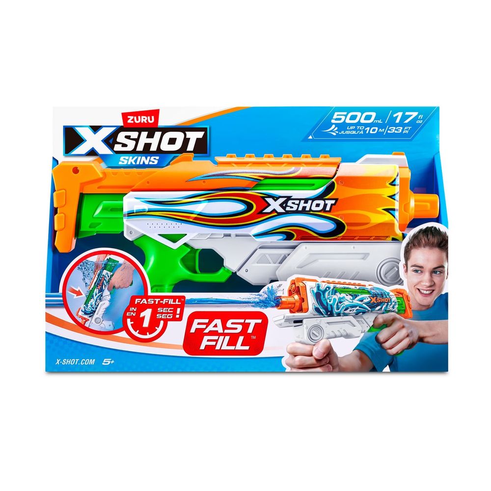 Lanza Agua Hyperload Skins 500 ML Con Sistema De Llenado Rapido Fast Fill X-Shot