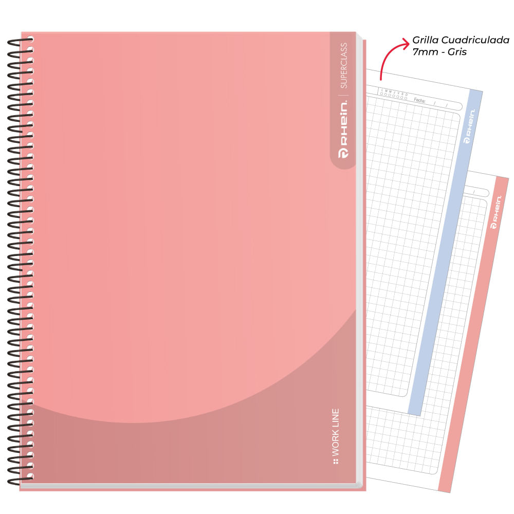 Cuaderno Especial Super Class Carta Workline Femme 120 Hojas 7 Mm Rhein