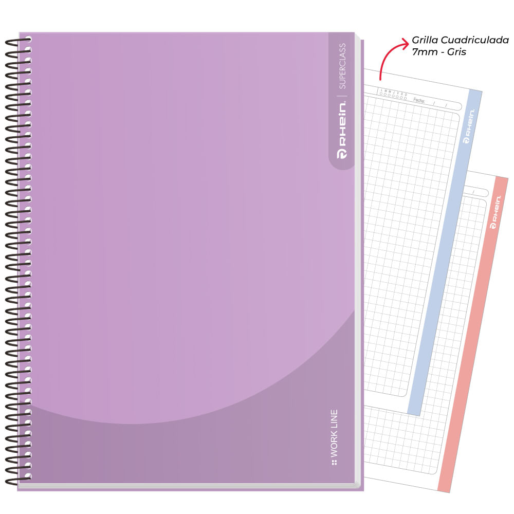 Cuaderno Especial Super Class Carta Workline Femme 120 Hojas 7 Mm Rhein