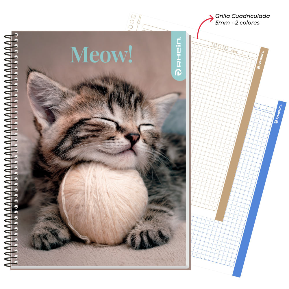 Cuaderno Especial 1/2 Oficio Puppies 120 Hojas 5 Mm Rhein