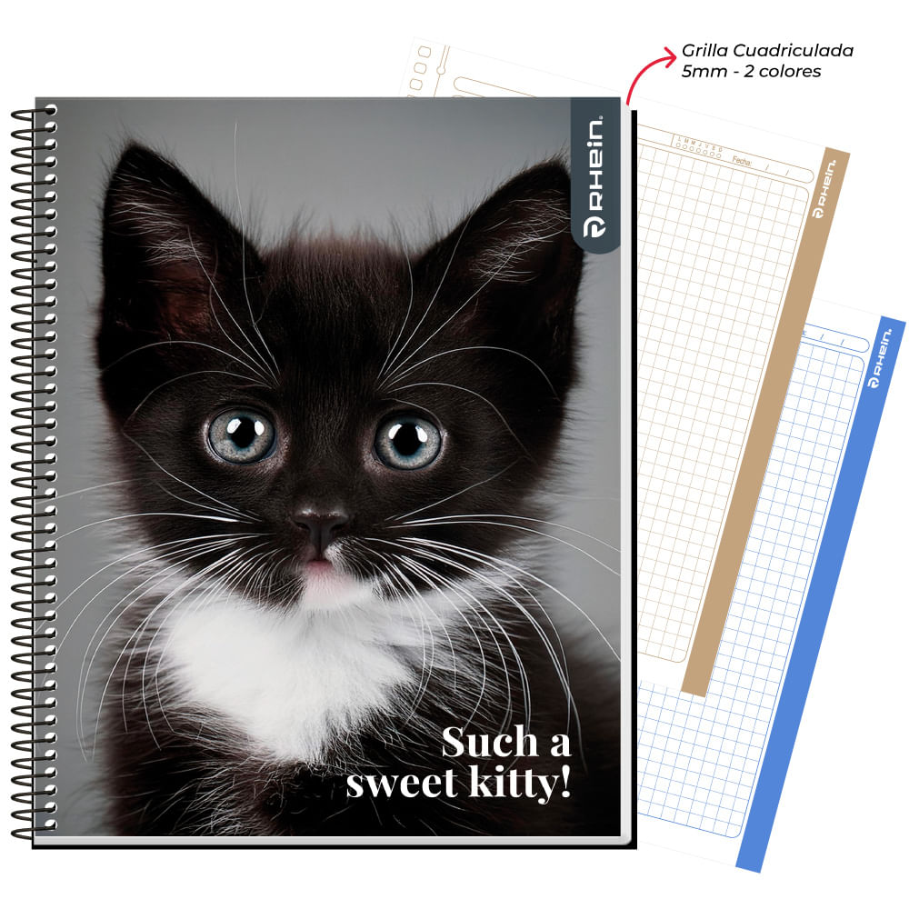 Cuaderno Especial 1/2 Oficio Puppies 120 Hojas 5 Mm Rhein