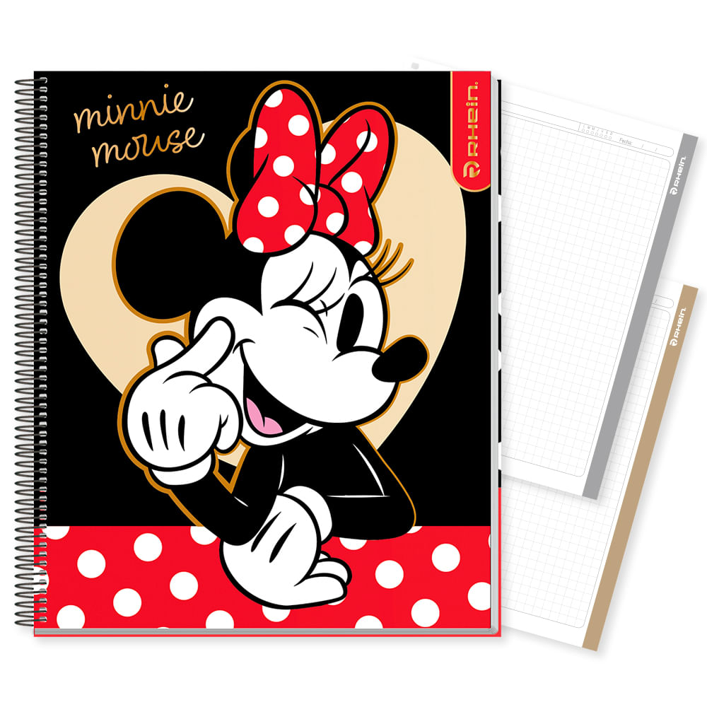 Cuaderno Especial 1/2 Oficio 120 Hojas 5 Mm Minnie Bow Diseño 4 Rhein