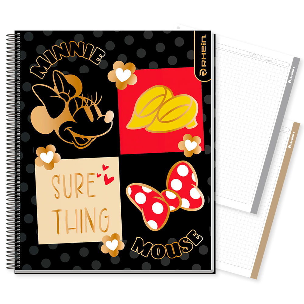 Cuaderno Especial 1/2 Oficio 120 Hojas 5 Mm Minnie Bow Diseño 3 Rhein