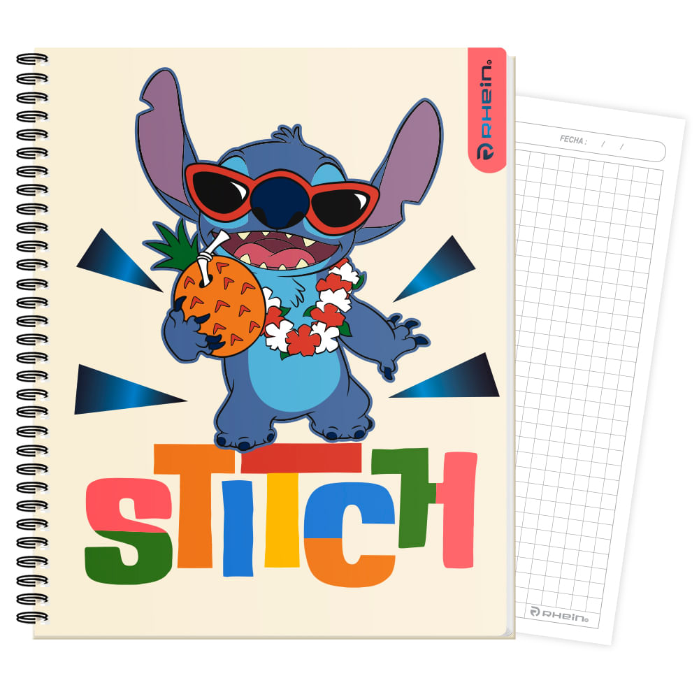 Cuaderno Universitario Stitch 100 Hojas 7 Mm Coleccion 1 - Diseño 2 Rhein