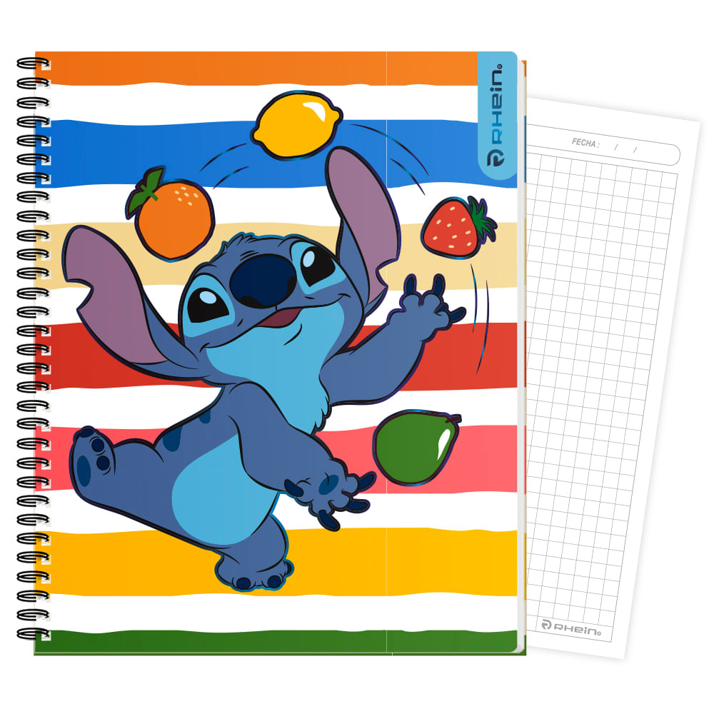 Cuaderno Universitario Stitch Fruit 100 Hojas 7 Mm Diseño 3 Rhein