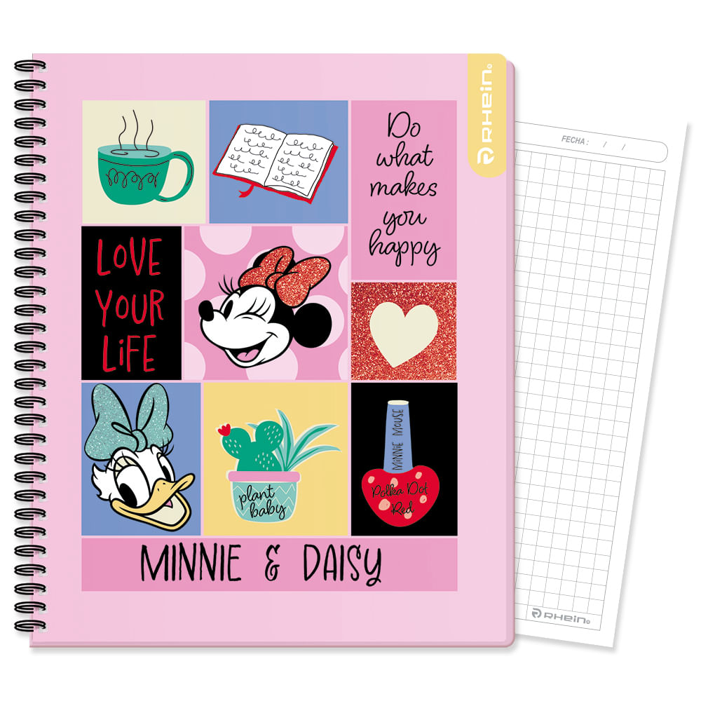 Cuaderno Universitario Minnie 100 Hojas 7 Mm Coleccion 1 - Diseño 2 Rhein