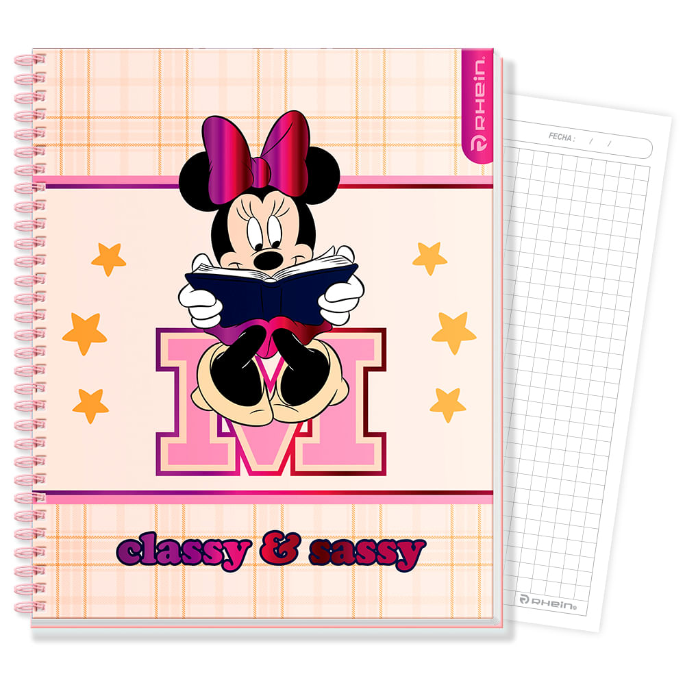Cuaderno Universitario Minnie 100 Hojas 7 Mm Coleccion 2 - Diseño 3 Rhein