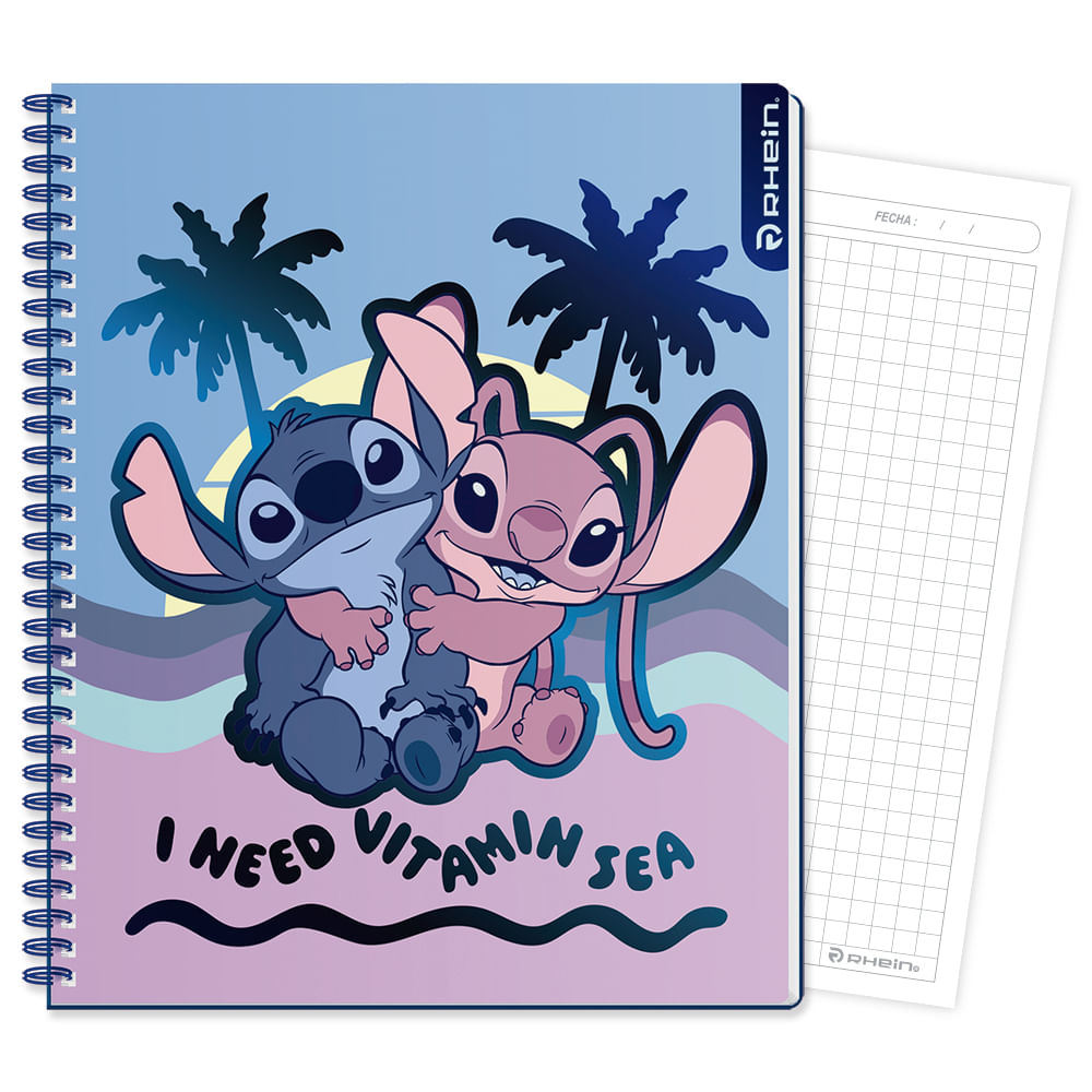Cuaderno Universitario Stitch 100 Hojas 7 Mm Coleccion 2 - Diseño 1 Rhein