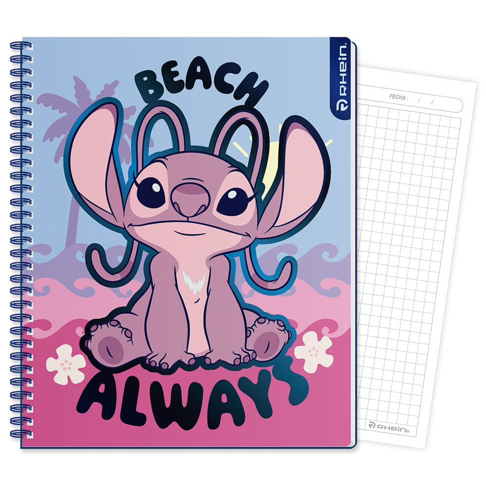 Cuaderno Universitario Stitch Waves 100 Hojas 7 Mm Diseño 3 Rhein
