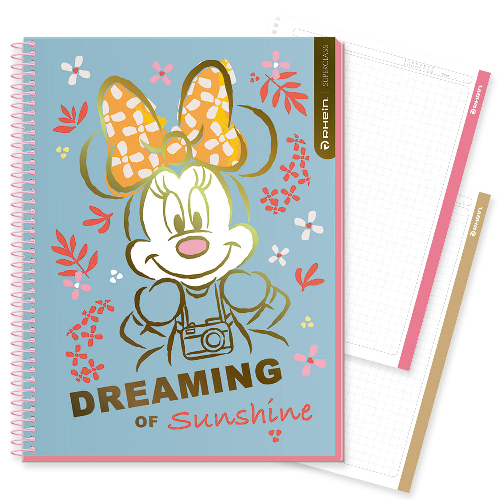 Cuaderno Especial Super Class Carta Minnie Craft Girl 120 Hojas 7 Mm Diseño 3 Rhein