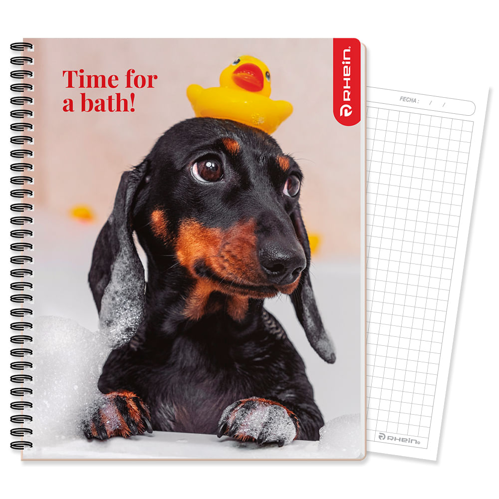 Cuaderno Universitario Puppies 100 Hojas 7 Mm  Diseño 2 Rhein