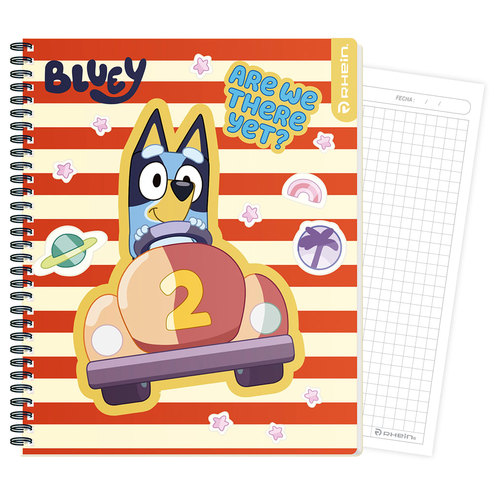 Cuaderno Universitario Bluey 100 Hojas 7 Mm Diseño 3 Rhein