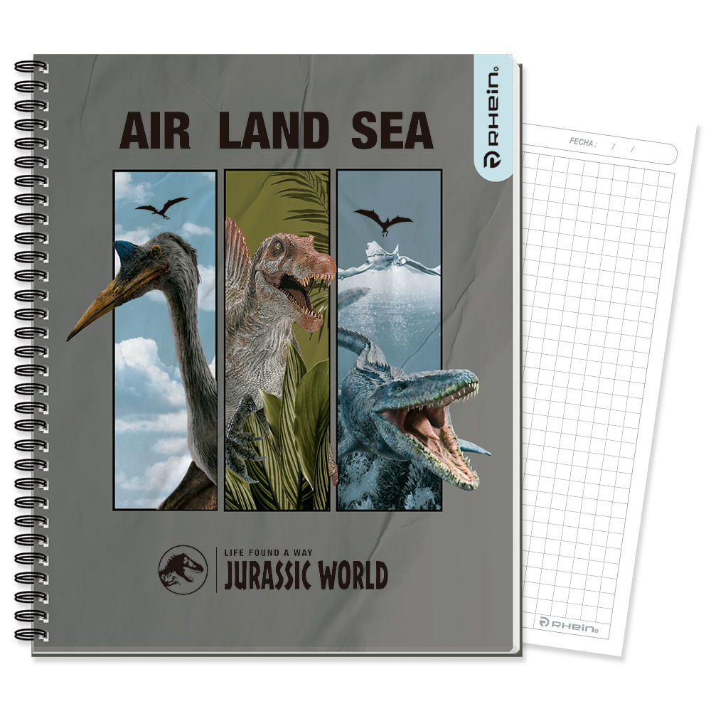 Cuaderno Universitario Jurassic World 100 Hojas 7 Mm Diseño 2 Rhein