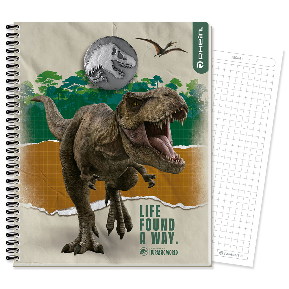 Cuaderno Universitario Jurassic World 100 Hojas 7 Mm Diseño 1 Rhein