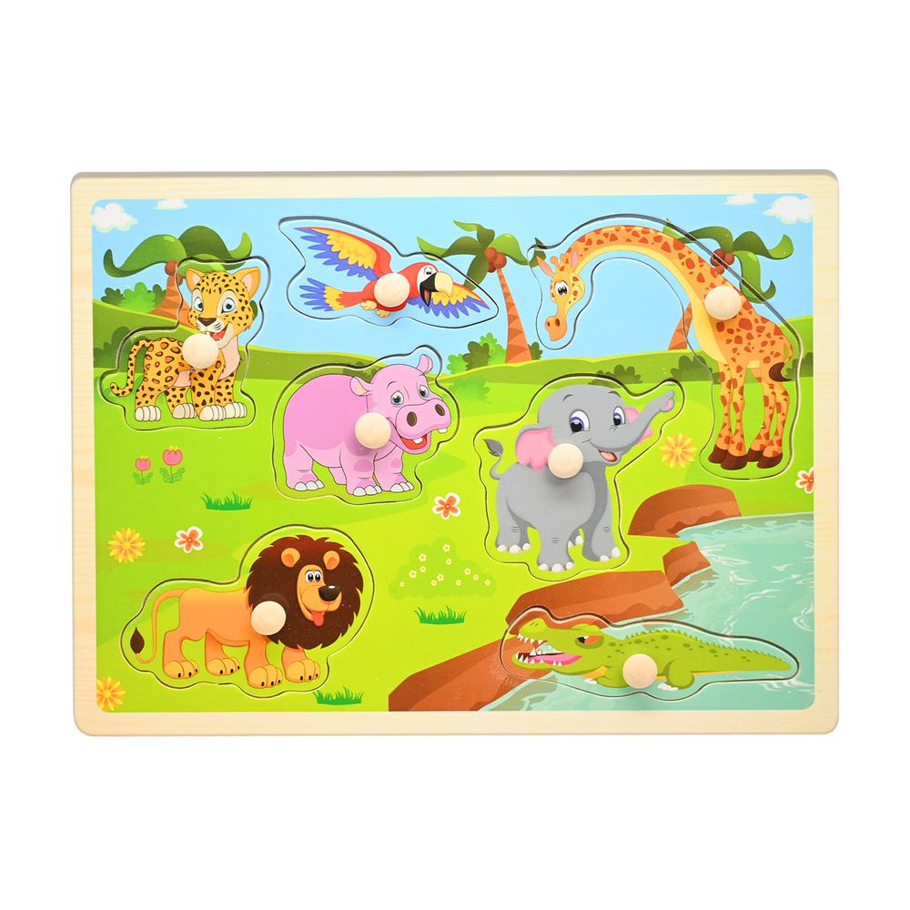Animales De La Selva Encajes Madera 30 x 25 Cms Nobel Toys