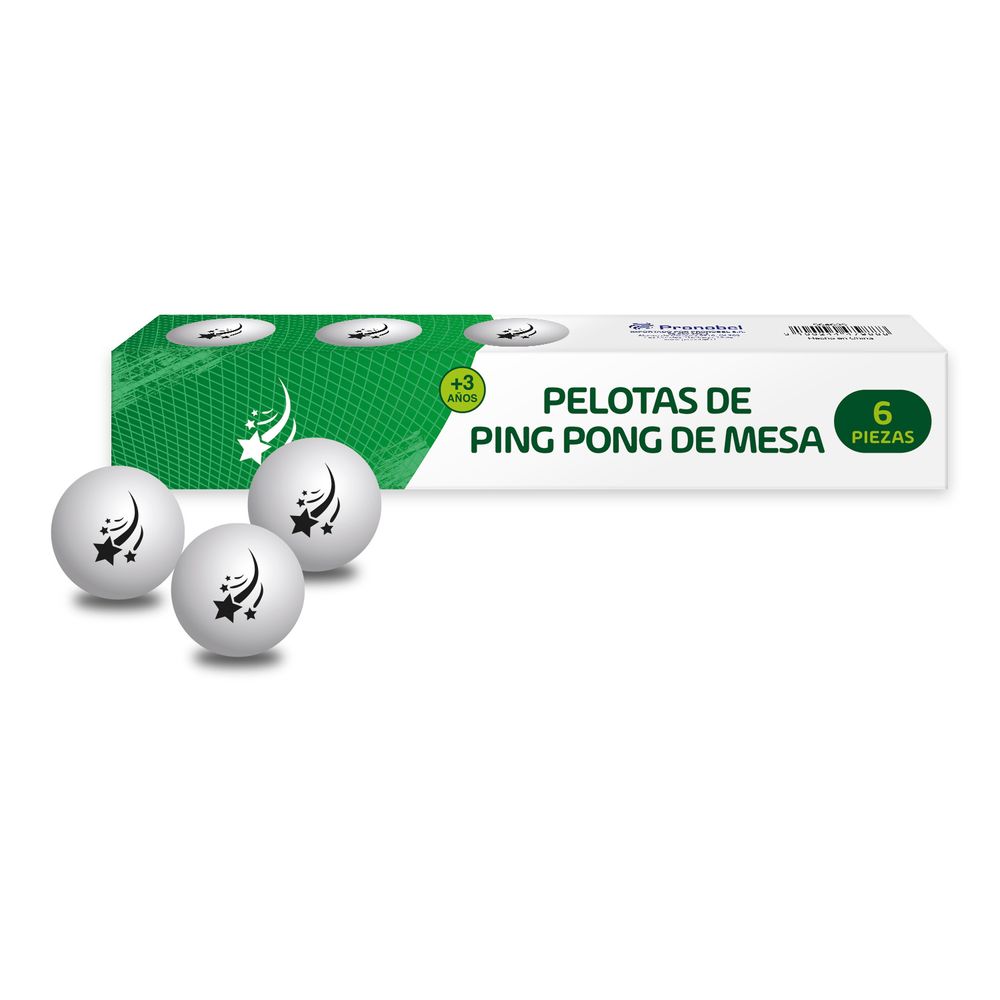 Pelota Ping Pong 6 Piezas Pronobel