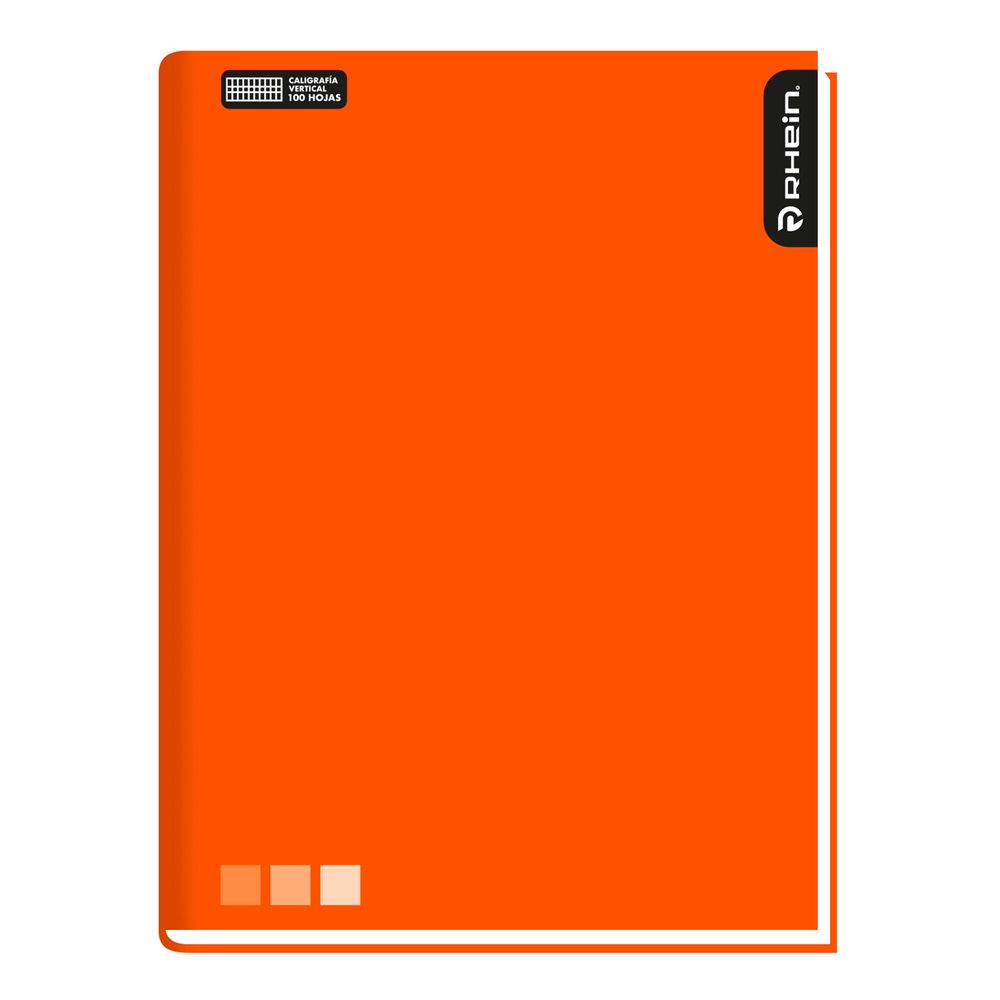 Cuaderno College Liso One Color Caligrafia Vertical 100 Hojas Rhein