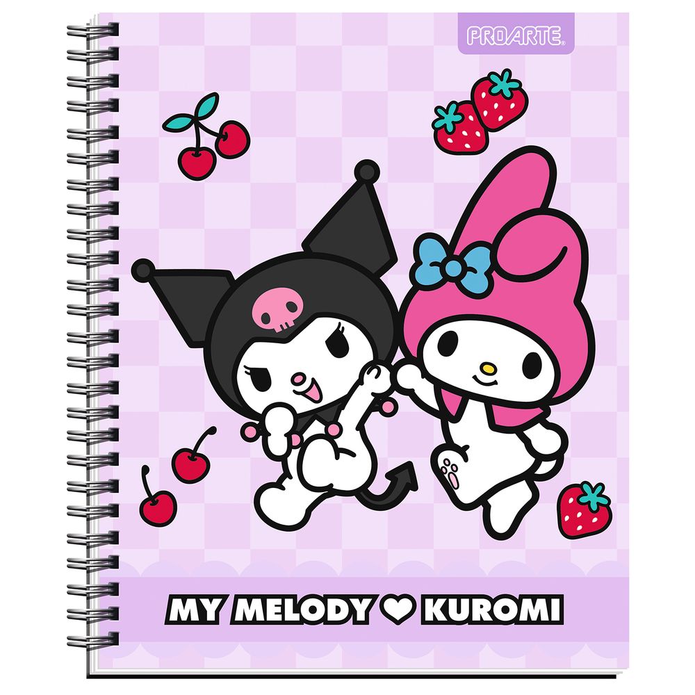 Cuaderno Universitario Ted/Ed Mymelody/Kuromi 100 Hojas 7 Mm Proarte