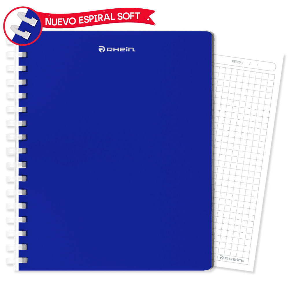 Cuaderno Universitario Premium Pp 100 Hojas 7 Mm Azul Rhein