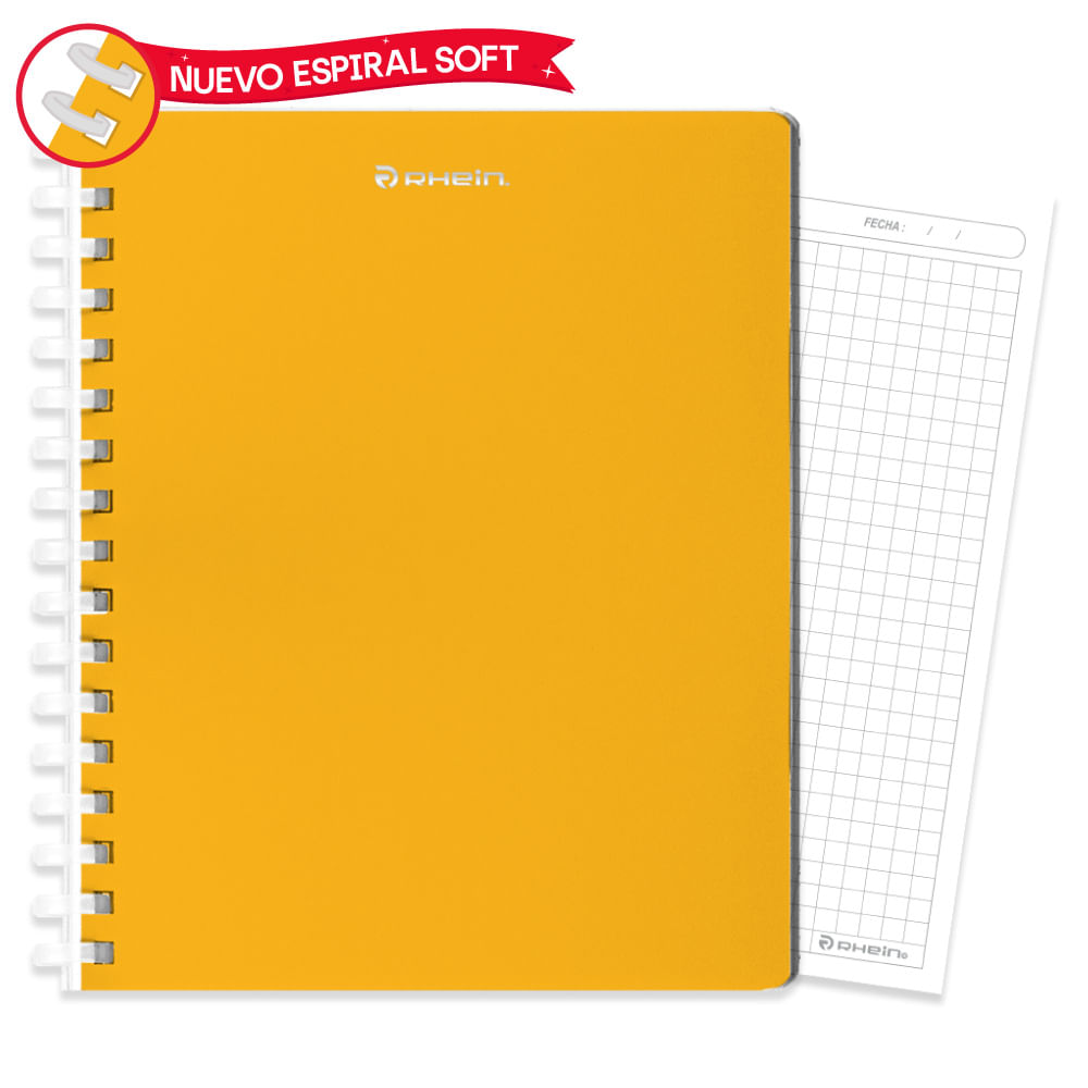 Cuaderno Universitario Premium Pp 100 Hojas 7 Mm Amarillo Rhein